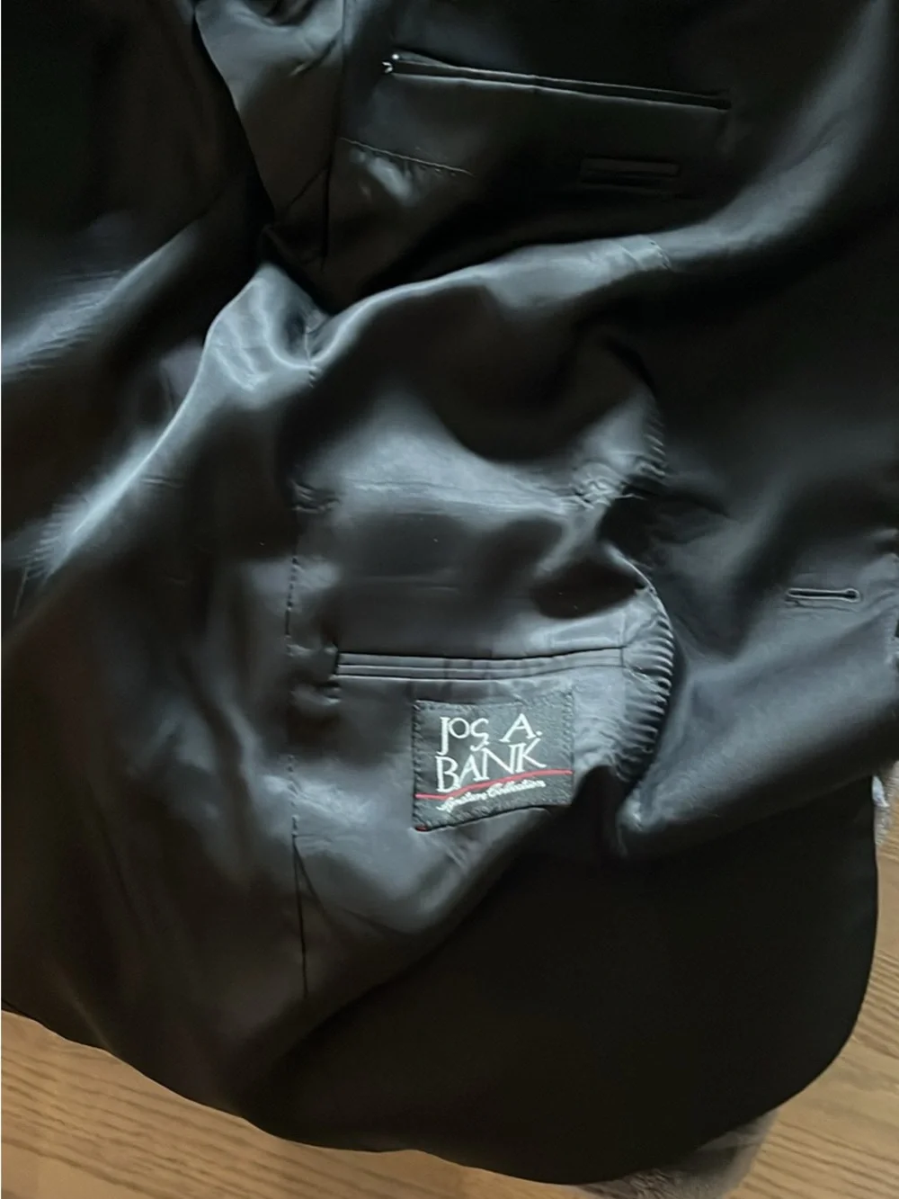 Jos. A. Bank Black Men's Two-Button Suit Jacket Blazer